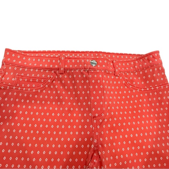 Rafaella Red and White Leggings Vibrant Stretchy Bottoms - Picture 6 of 7